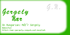 gergely mar business card